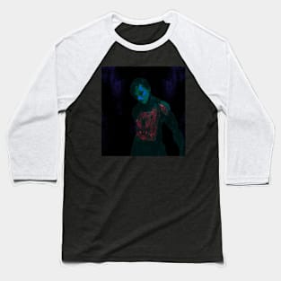 Beautiful girl. Dark sci-fi, fantasy. So cool. Red, green and blue, desaturated. Baseball T-Shirt